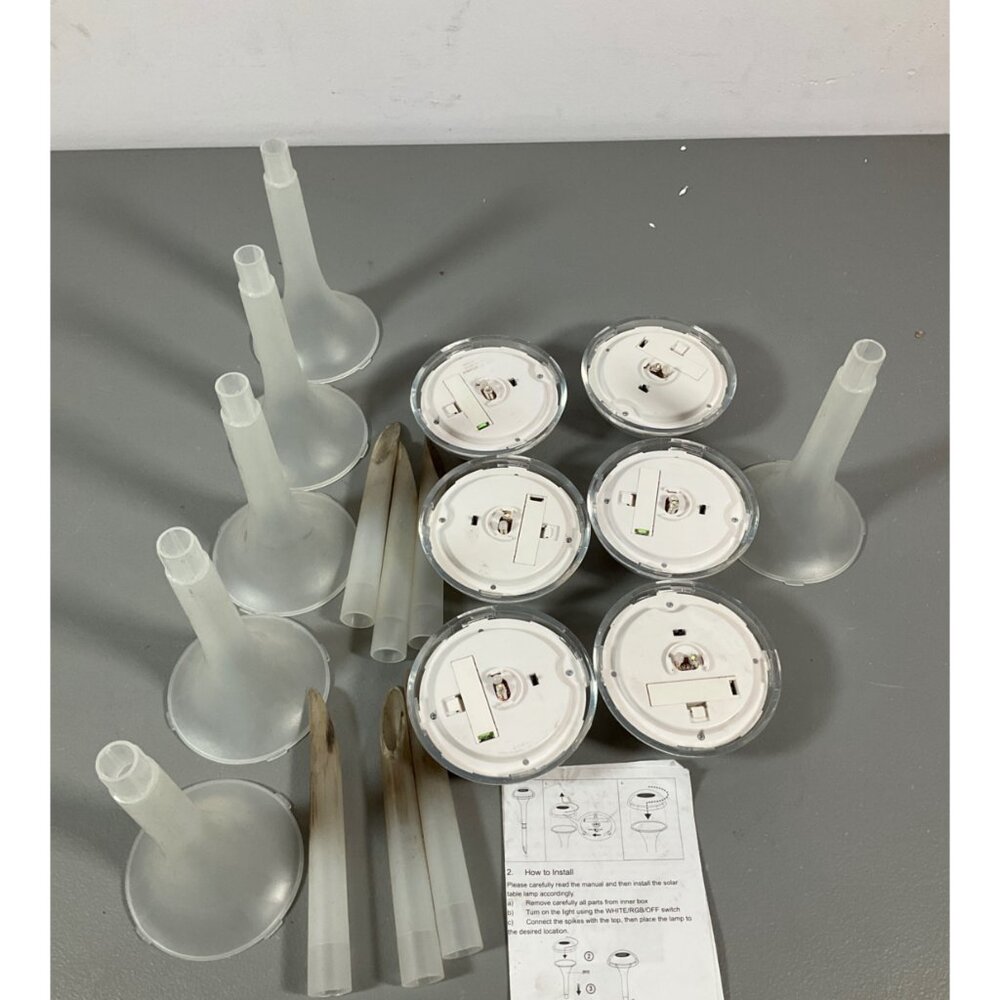 pearlstar Solar Mushroom Garden Lights 6-Pack, LED Pathway Outdoor Waterproof, C - Picture 5 of 7